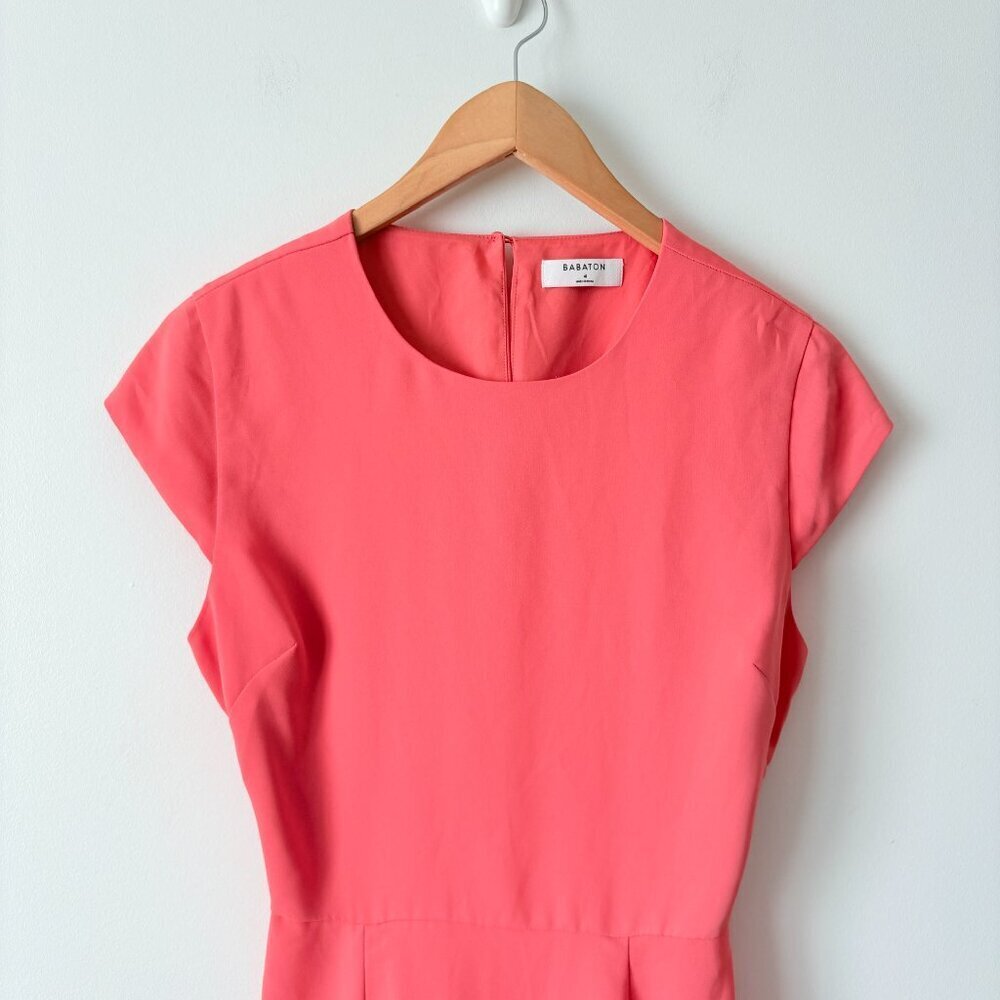 Aritzia Babaton Hamptons Midi Dress Fresco Pink Size 4 - Picture 5 of 8